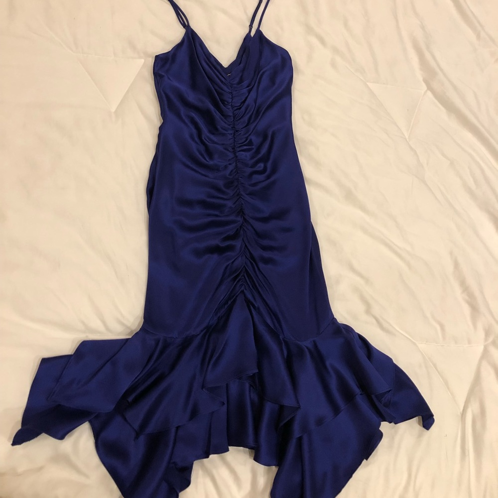 Blue ruched betsey Johnson dress
